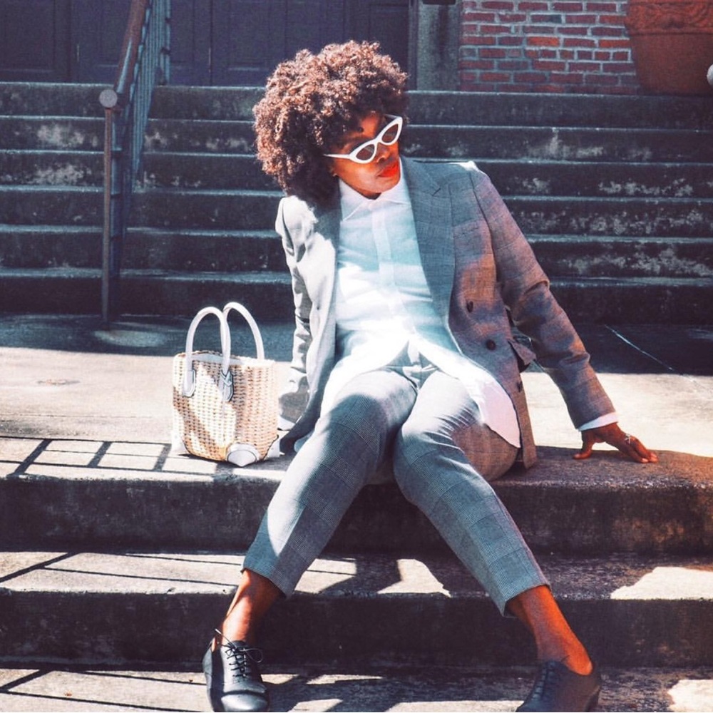 J. Crew Black and White Plaid Trousers - Picture 6 of 7